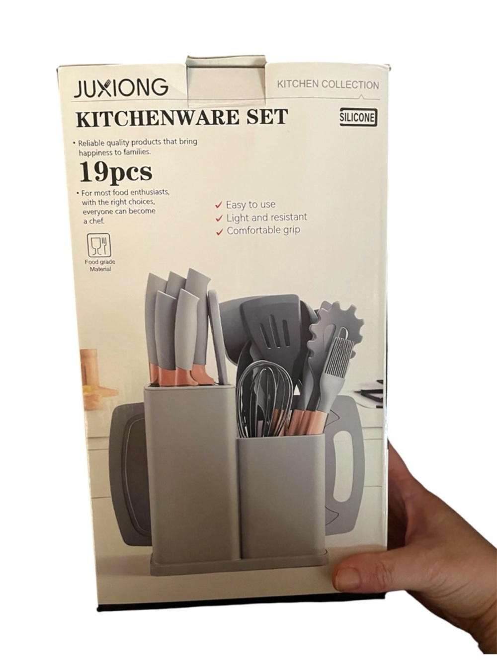 NIB Black Kitchenware 19 Piece Silicone Set - Black